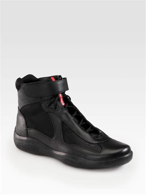 prada block shoes|high top black prada shoes.